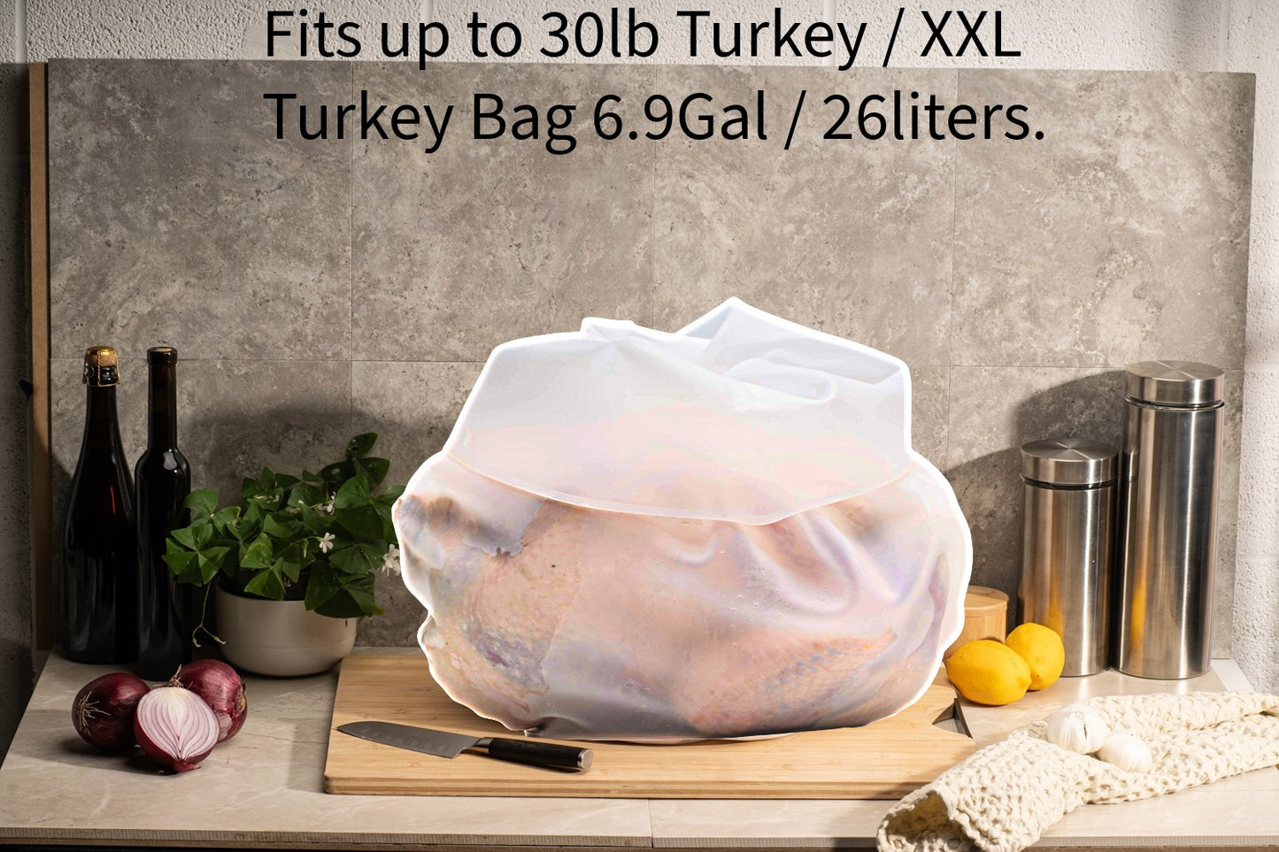 XL Silicone Turkey Bag – Oven Safe & BPA-Free (6.9 Gal)