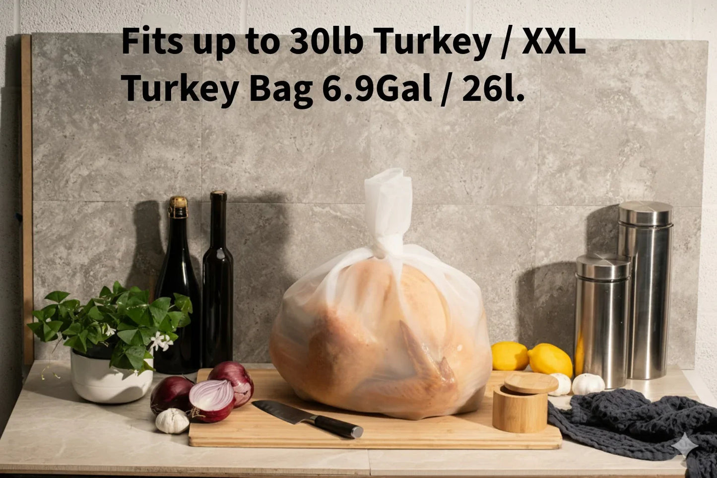 Extra Large Silicone Turkey Bag – Oven Bag Safe & BPA-Free (6.9 Gal)
