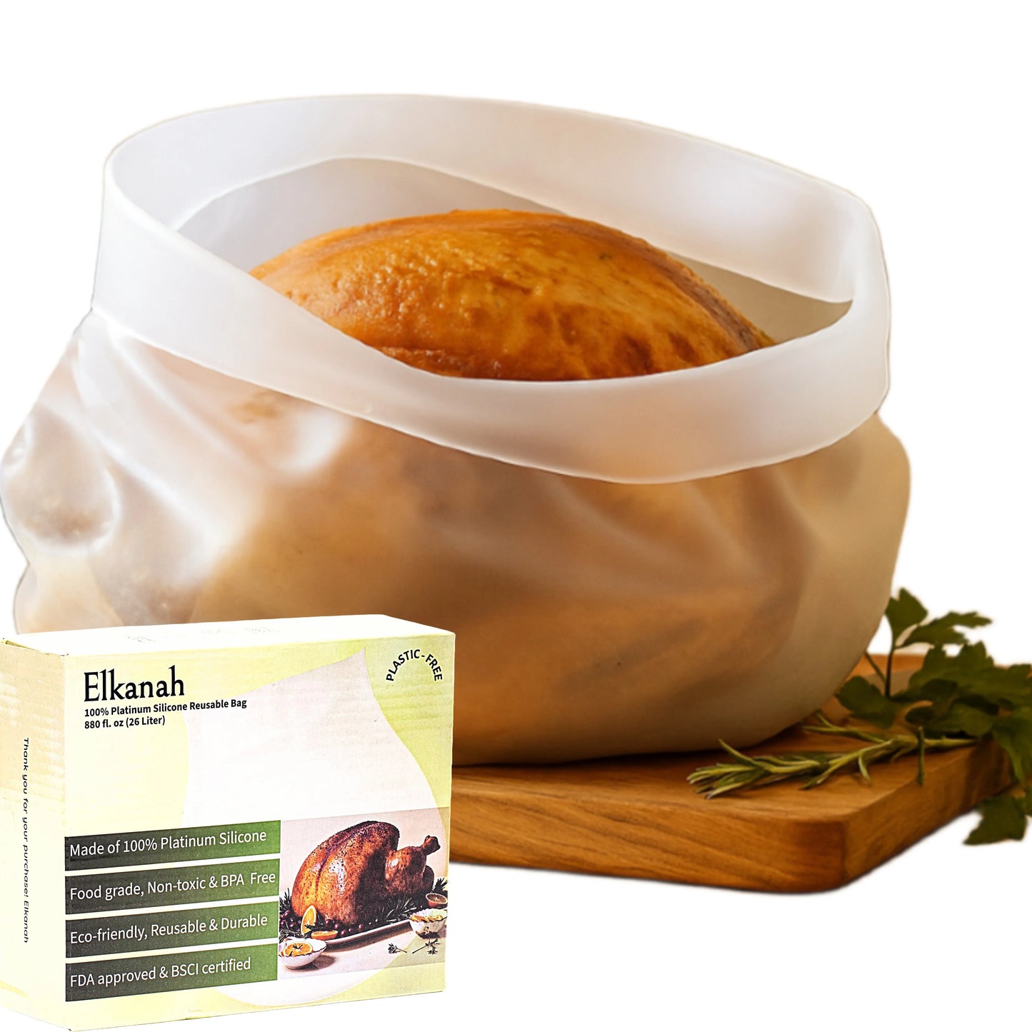 Extra Large Silicone Turkey Bag – Oven Bag Safe & BPA-Free (6.9 Gal)