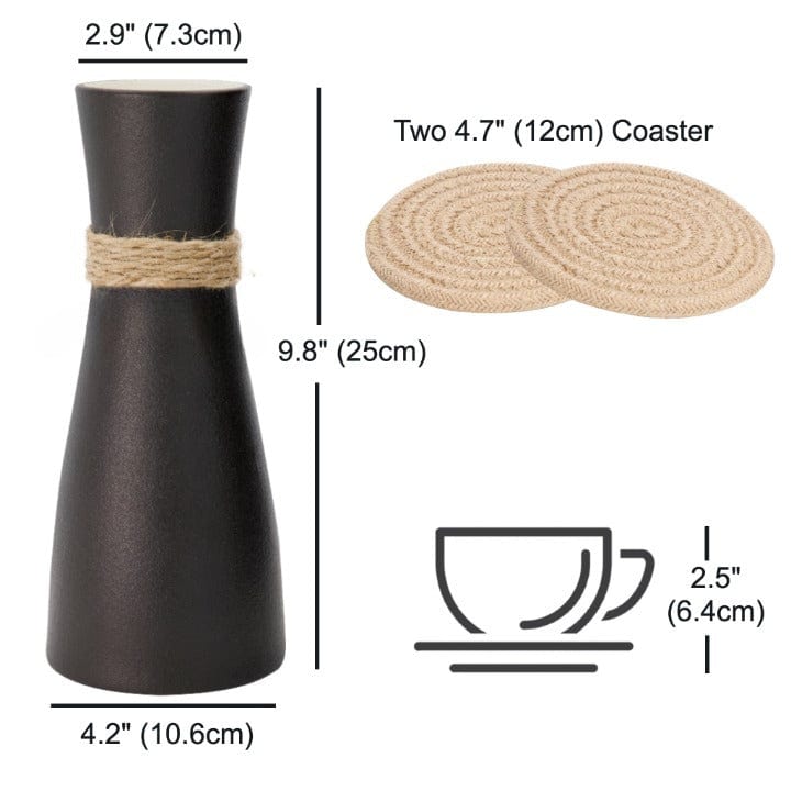Elkanah 25cm Flower Vase Black Vase for Flowers Ornaments elkanah.store