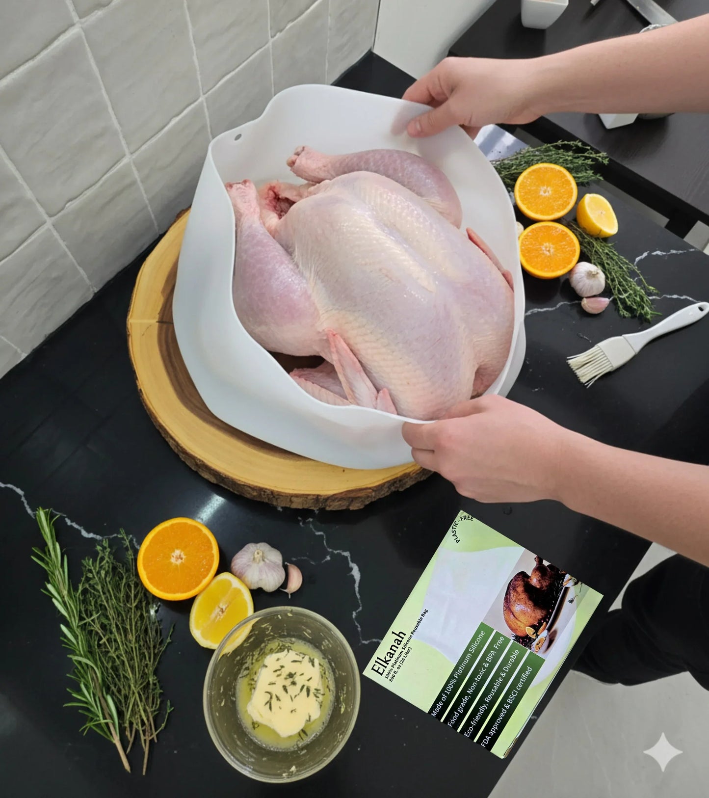 Extra Large Silicone Turkey Bag – Oven Bag Safe & BPA-Free (6.9 Gal)