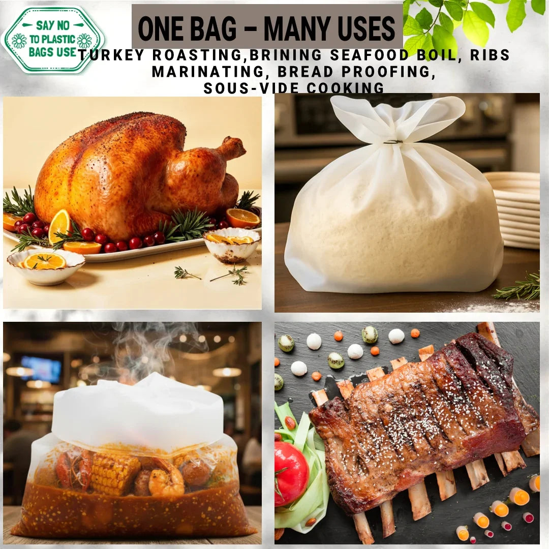 Extra Large Silicone Turkey Bag – Oven Bag Safe & BPA-Free (6.9 Gal)