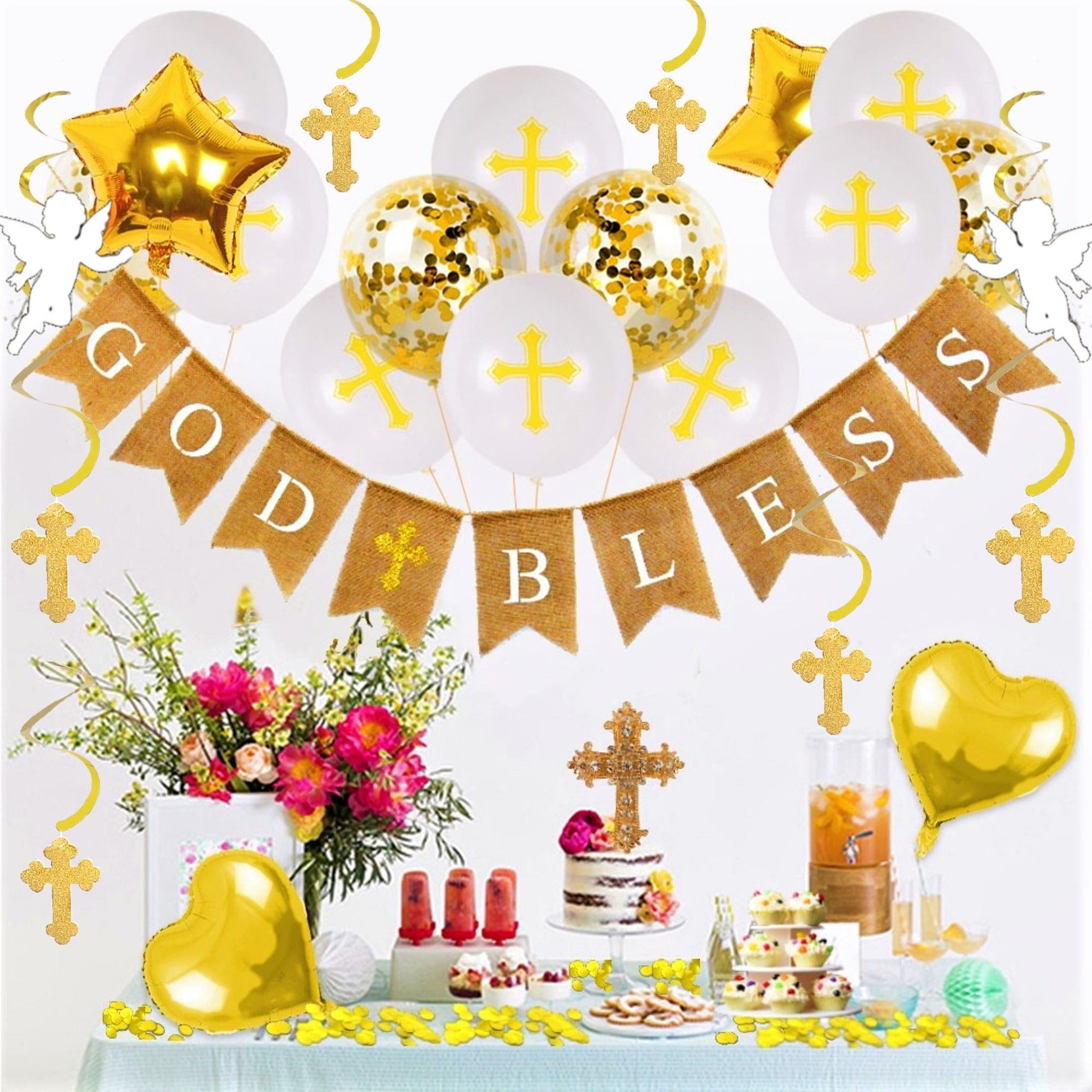 Elkanah All-in-One Party Decoration Kit for First Communion, Baptism, Confirmation & Christening - Premium Decorations elkanah.store
