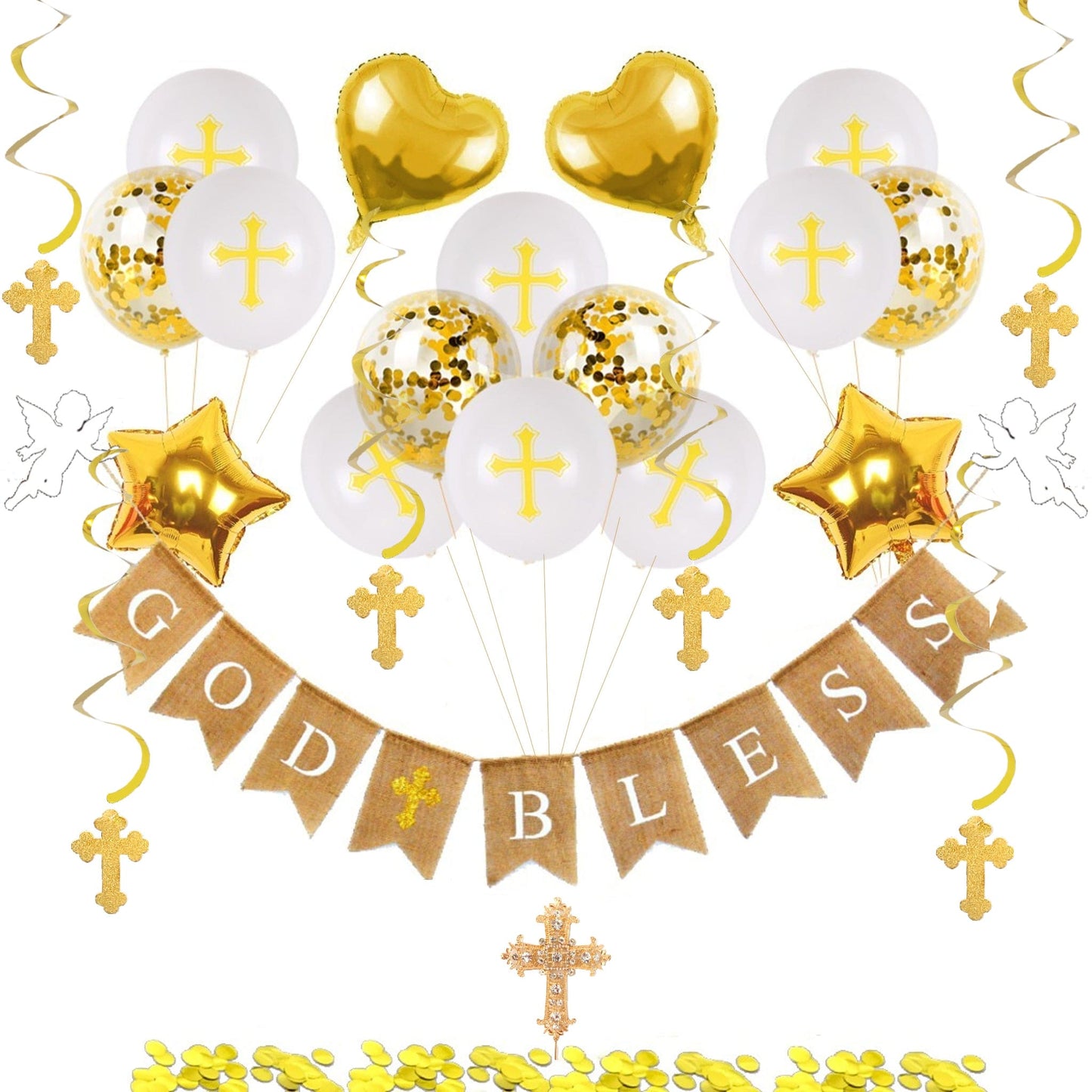 Elkanah All-in-One Party Decoration Kit for First Communion, Baptism, Confirmation & Christening - Premium Decorations elkanah.store